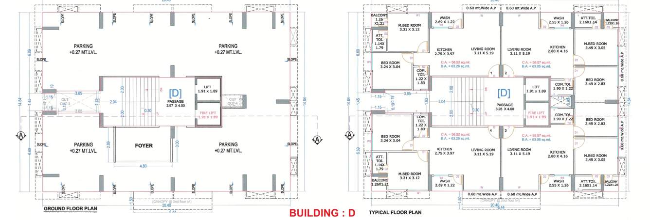  marvel heights D Cluster Plan From Ground To 14th Floor