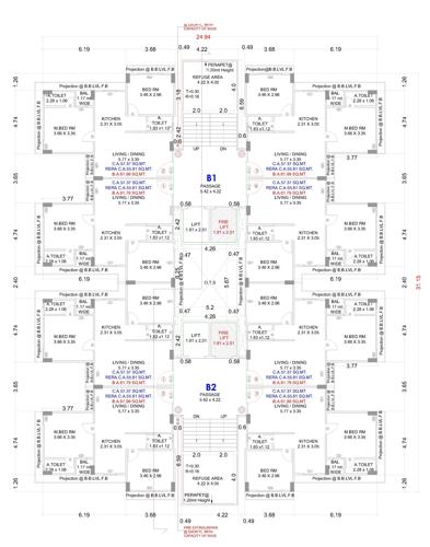 B1 And B2 Cluster Plan From 5th To 12th Floor anjani-nandan-town-phase-ii B1 And B2 Cluster Plan From 5th To 12th Floor