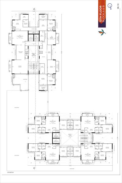  shantam-parmeshwar Block A And B Cluster Plan for 13th Floor