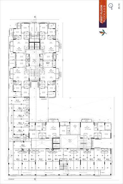  shantam-parmeshwar Block A And B Cluster Plan for 1st Floor
