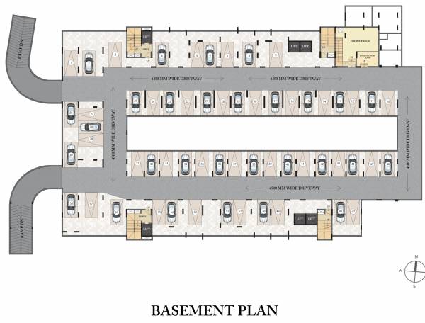  bds-eternia Wing 1, 2 Basement Cluster Plan