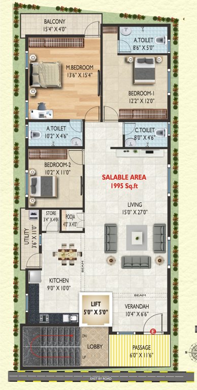  shobha royal view Shobha Royal View Cluster Plan For Typical Floor Plan