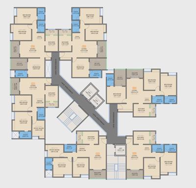  allure Allure Cluster Plan From 2nd to 7th, 9th To 11th, & 13th Floor