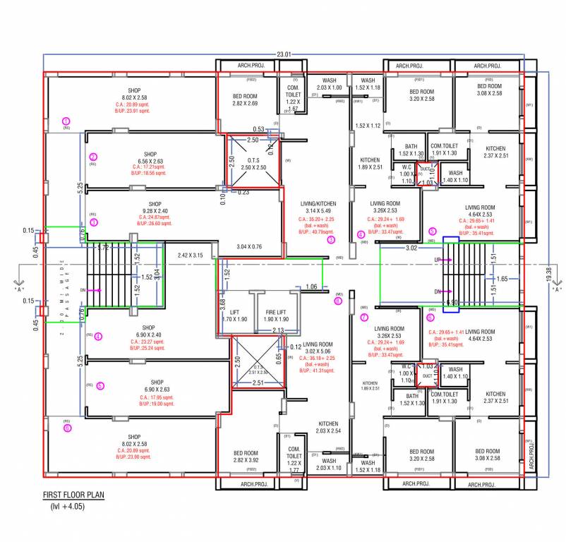 shree residency Shree Residency Cluster Plan for 1st Floor