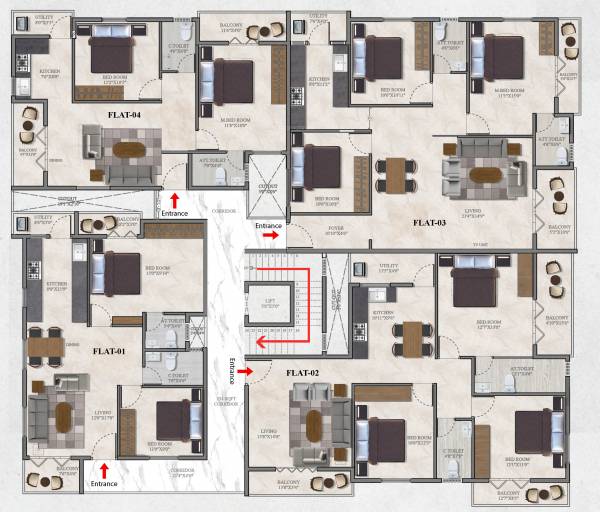  brindavan Brindavan Cluster Plan For Typical Floor Plan