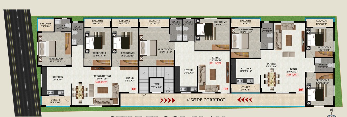  sai samrudhi Sai Samrudhi Cluster Plan For Typical Floor Plan