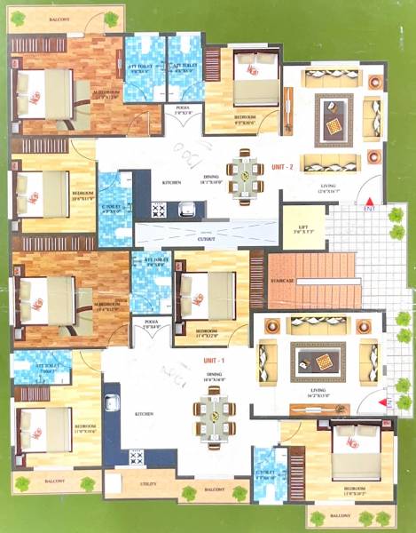  mathrushri-enclaves Mathrushri Enclaves Cluster Plan For Typical Floor Plan