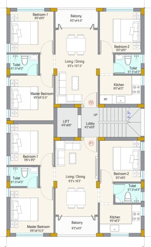  rosan-castle Rosan Castle Cluster Plan for 1st Floor