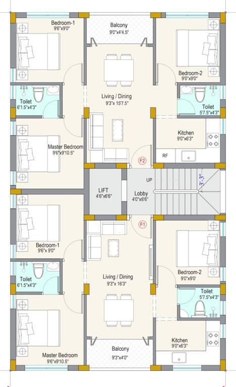  rosan castle Rosan Castle Cluster Plan for 1st Floor