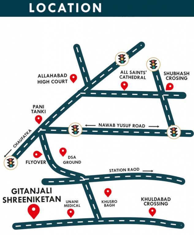 gitanjali shreeniketan Location Plan