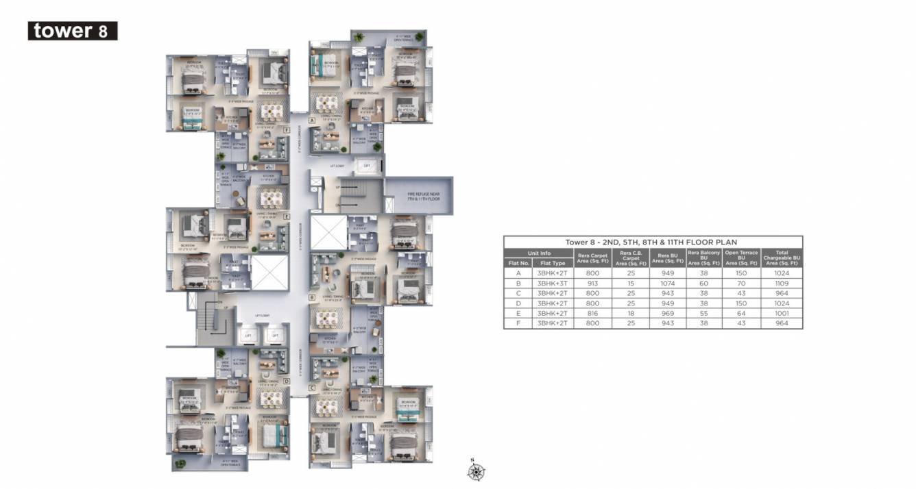  f residences merlin phase 1 Tower 8 Cluster Plan