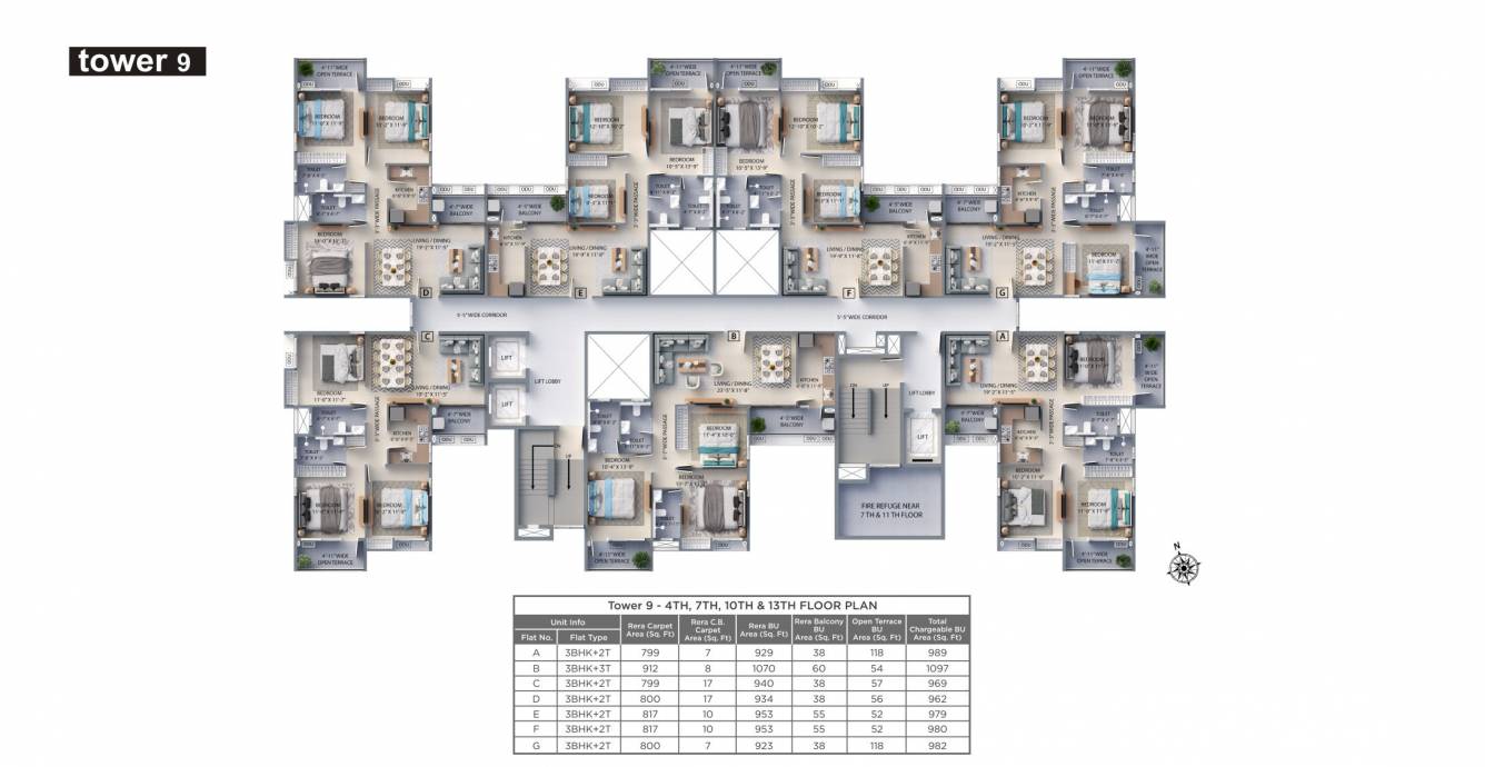  f residences merlin phase 1 Tower 9 Cluster Plan