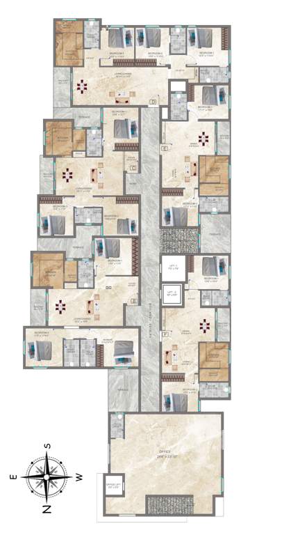  ssr pankajam serenity SSR Pankajam Serenity Cluster Plan for 5th Floor