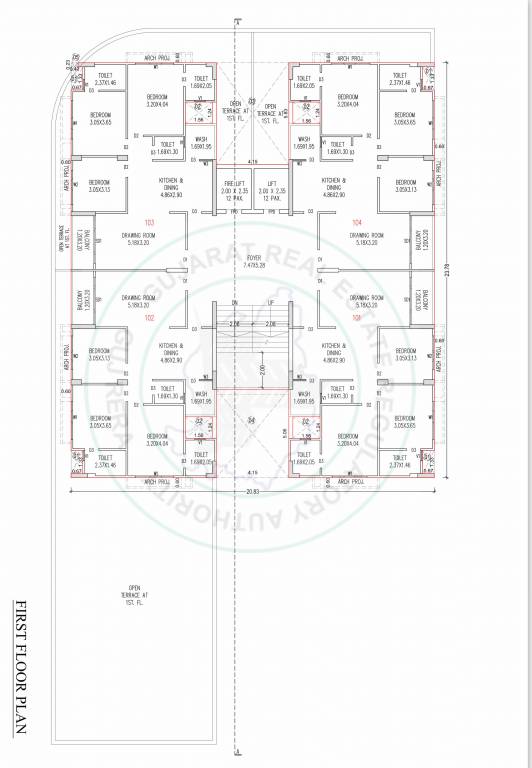  shashwat heights Shashwat Heights Cluster Plan For 1st Floor