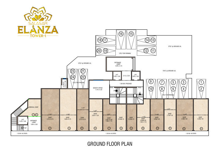  elanza wing a Elanza Wing A Cluster Plan for Ground Floor