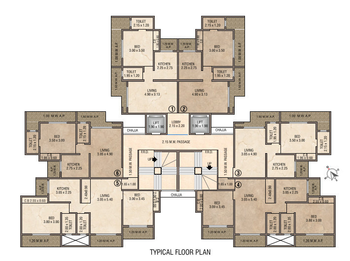  elanza wing a Elanza Wing A Typical Cluster Plan