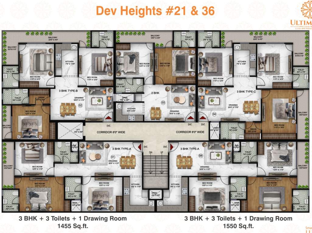  ultima 107 Dev Heights 21 & 36 Typical Cluster Plan