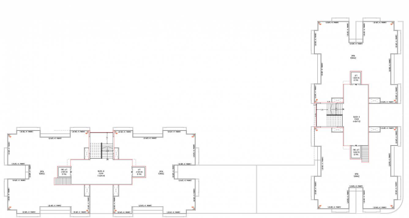  balmukund glory Block A,B Cluster Plan For Terrace Plan