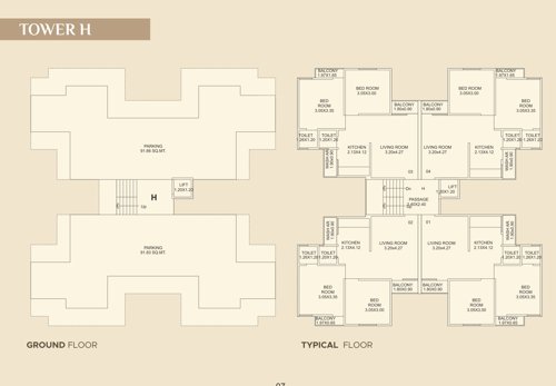  indra-heritage Block H Cluster Plan from ground to 5th Floor