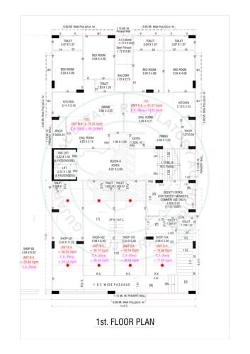  vatrika-gold Vatrika Gold Cluster Plan for 1st Floor