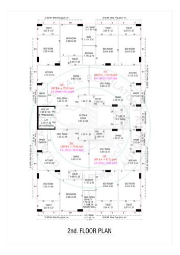 vatrika-gold Vatrika Gold Cluster Plan for 2nd Floor