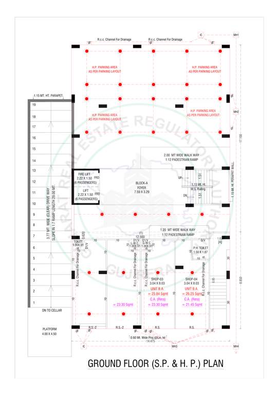  vatrika gold Vatrika Gold Cluster Plan for ground Floor