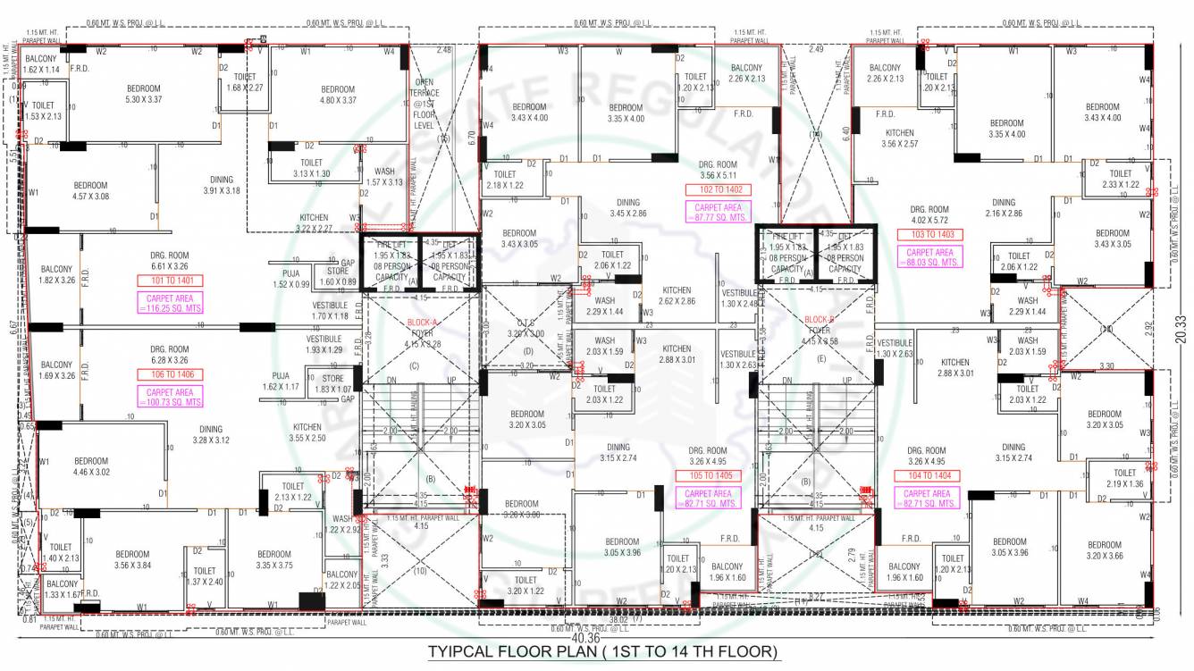  sp alora Block A, B Typical Cluster Plan