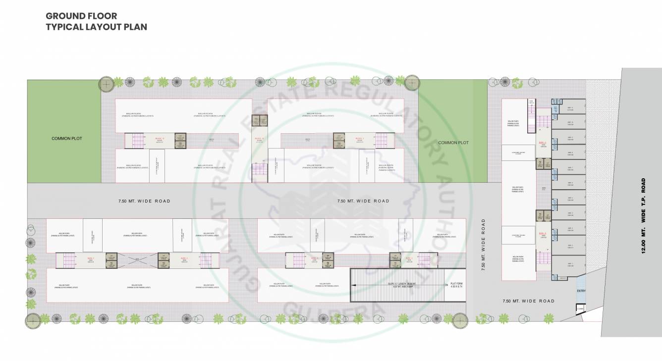  elenza Block A To I Cluster Plan for ground Floor