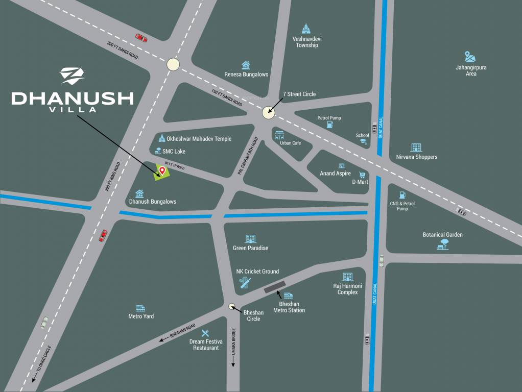 dhanush villa Location Plan