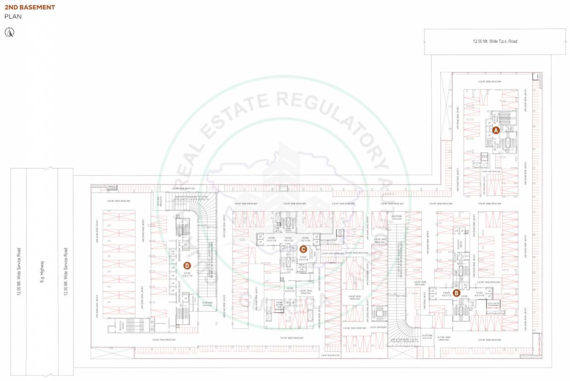 the opus and aatmantan A, B, C Basement 2 Cluster Plan