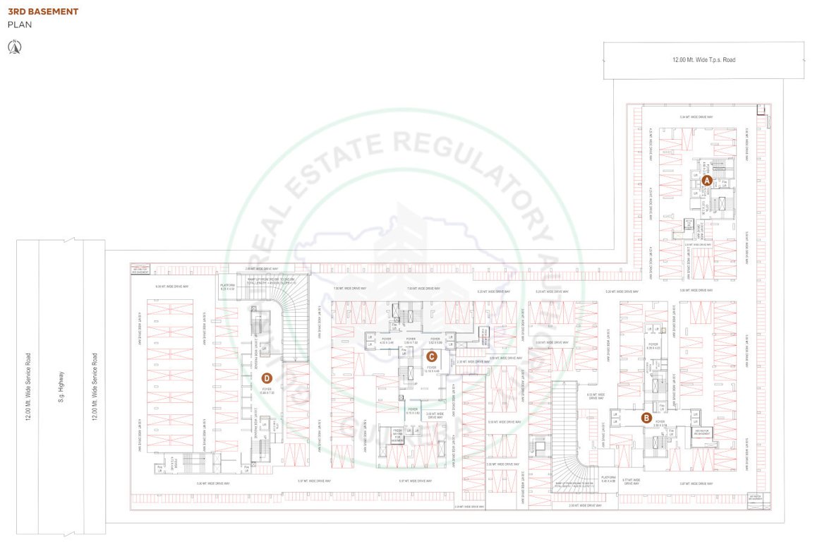 the opus and aatmantan A, B, C Basement 3 Cluster Plan
