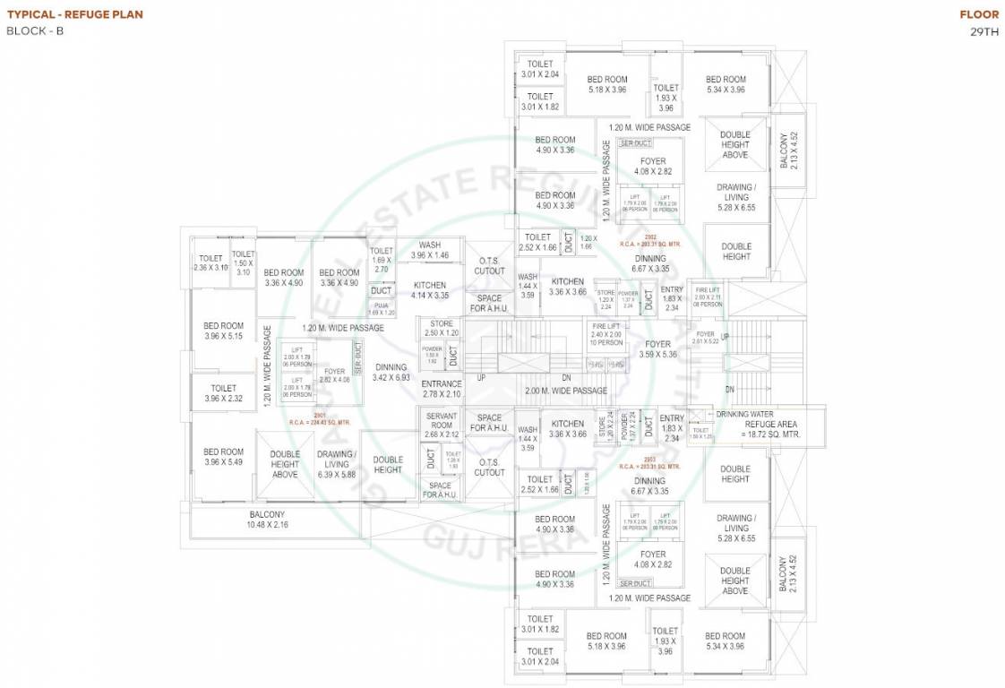 the opus and aatmantan B Cluster Plan For 29th Floor