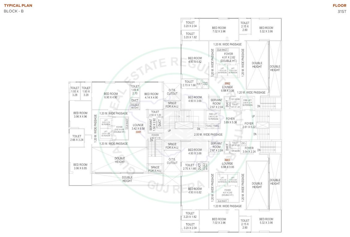 the opus and aatmantan B Cluster Plan For 31th Floor