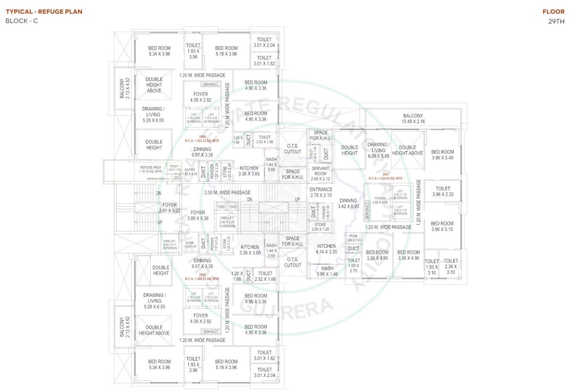 the opus and aatmantan C Cluster Plan For 29th Floor