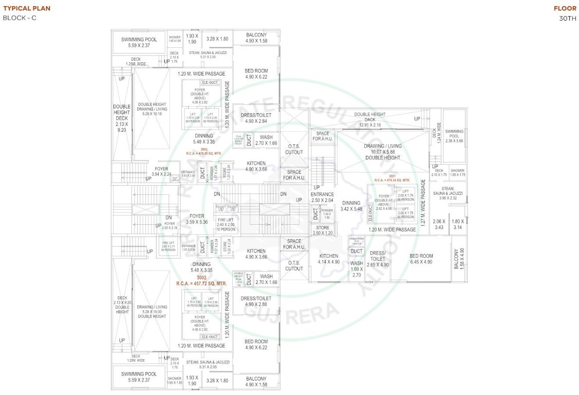 the opus and aatmantan C Cluster Plan For 30th Floor