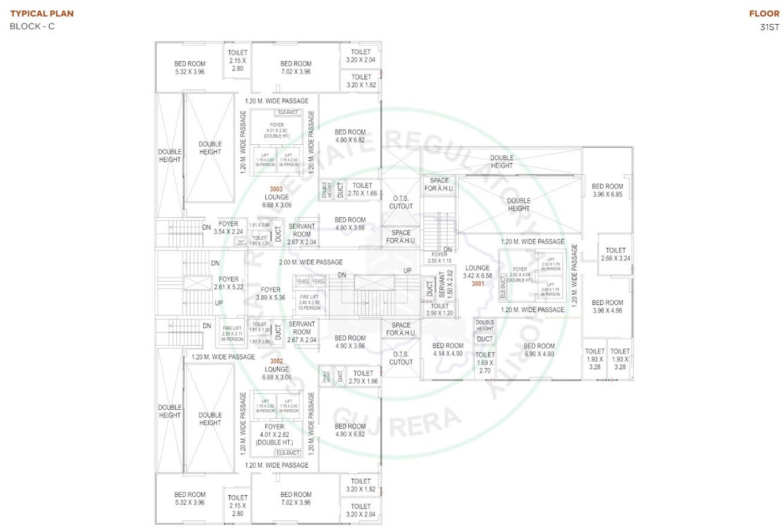 the opus and aatmantan C Cluster Plan For 31th Floor