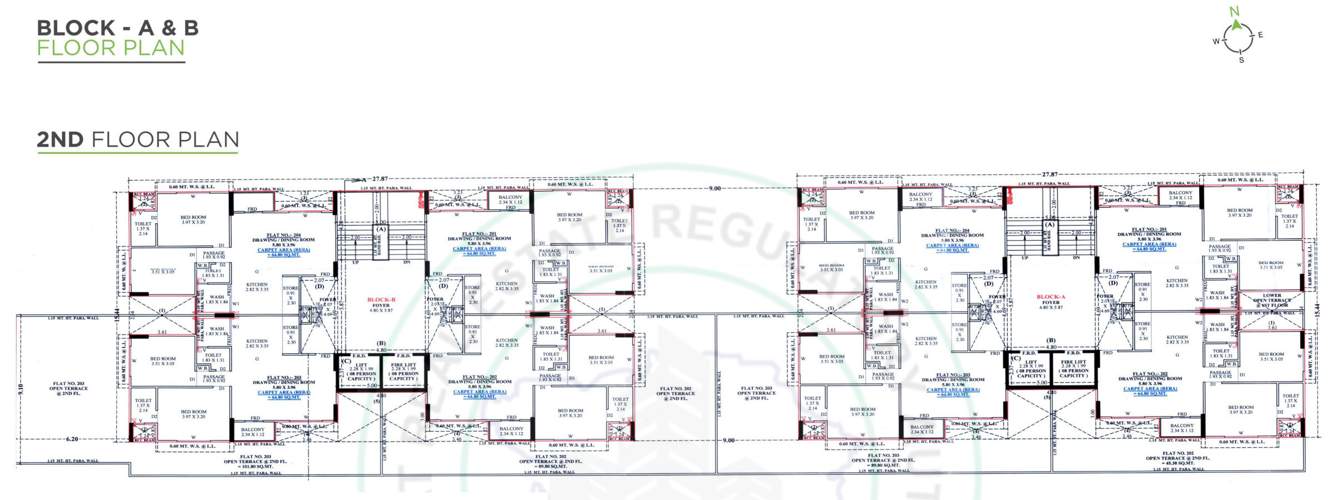  east ebony A, B Cluster Plan For 2nd Floor