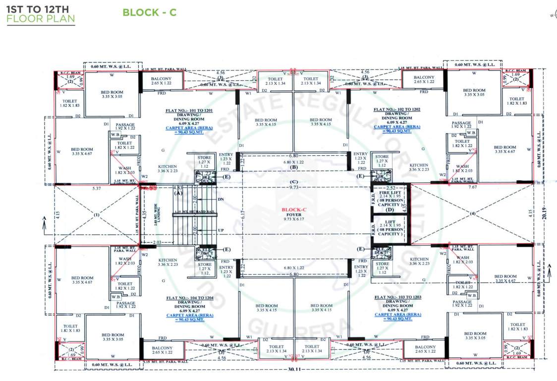  east ebony C Typical Cluster Plan