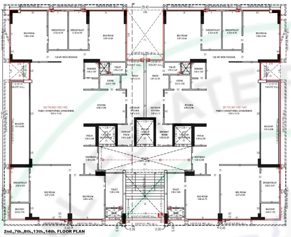  binori belmont A Cluster Plan For 2nd, 7th, 8th, 13th, 14th Floor