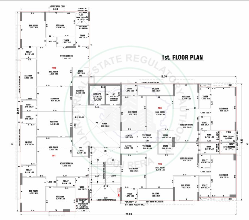  shubh city 56 Block  A Cluster Plan For 1st Floor