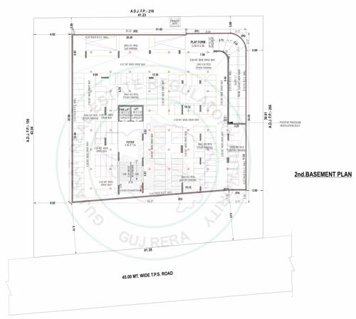  shubh-city-56 Block  A Cluster Plan For 2nd Basement Floor