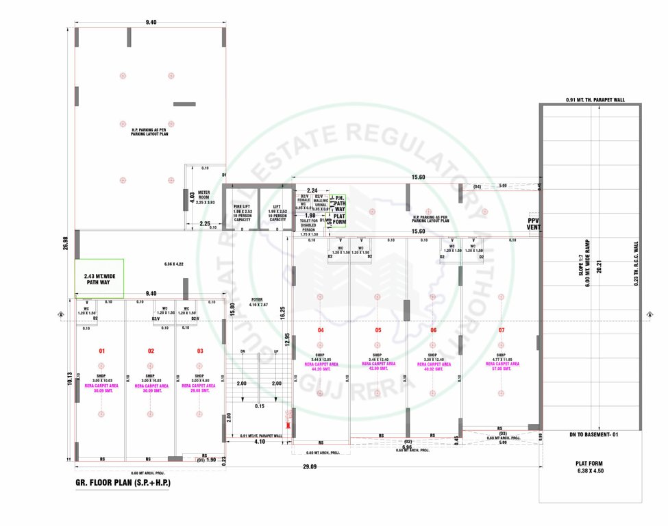  shubh city 56 Block  A Cluster Plan For Ground Floor