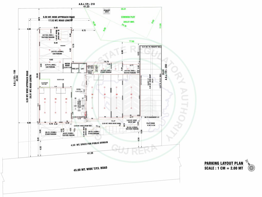  shubh city 56 Block  A Parking Cluster Plan