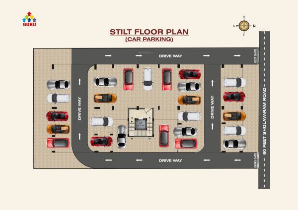  guru-pragathi Sree Guru Pragathi Cluster Plan for ground Floor