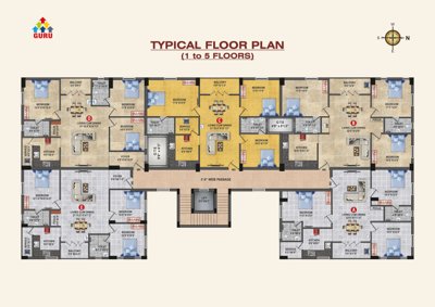  guru-pragathi Sree Guru Pragathi Cluster Plan from 1st to 5th Floor