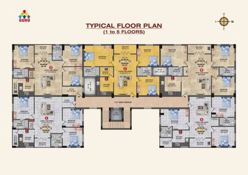  guru-pragathi Sree Guru Pragathi Cluster Plan from 1st to 5th Floor