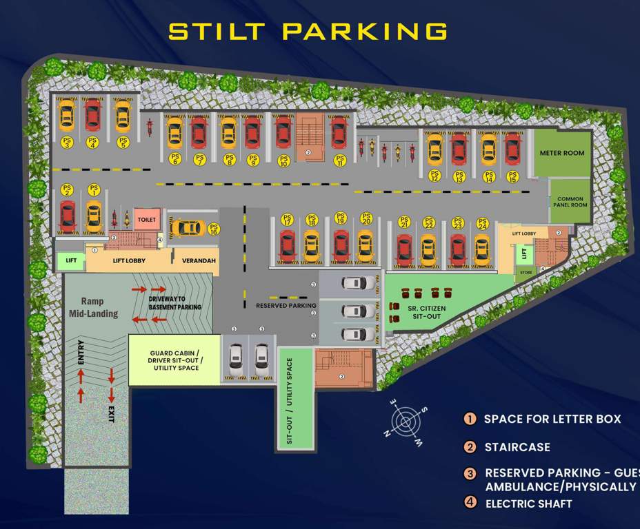  prahallad commercial and lochana residency Prahallad Commercial And Lochana Residency Cluster Plan for ground Floor