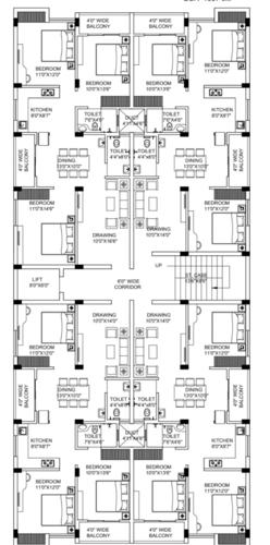 Gouri Residency Cluster Plan From 2nd To 4th Floor gouri-residency Gouri Residency Cluster Plan From 2nd To 4th Floor