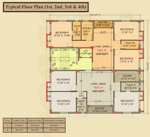  indramukul-residency Sun Indramukul Residency Typical Cluster Plan