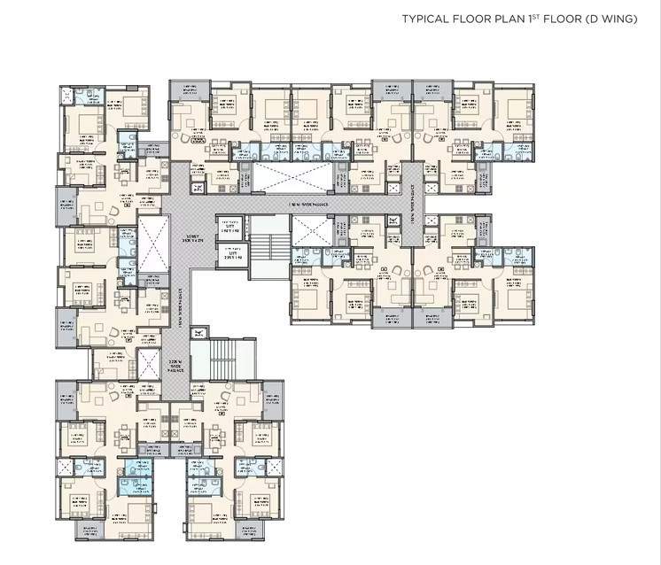  nivasa ananya phase i D Wing Cluster Plan For 1st Floor
